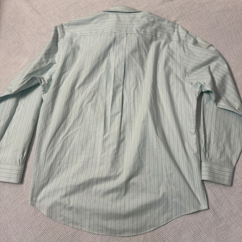 Brooks Brothers Mens Non-Iron Supima Cotton Striped Shirt Traditional Fit Blue L - Picture 8 of 8